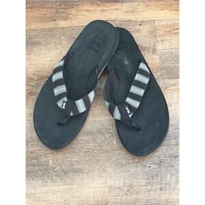 Teva Men's flip flop Sandals black/white/gray size 10